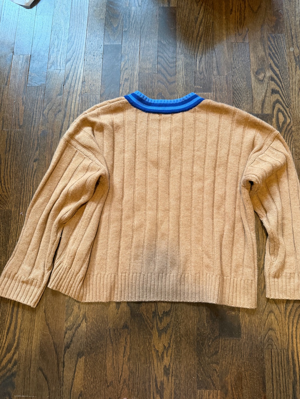Madewell Blue and Camel Knit Sweater - Picture 2 of 6